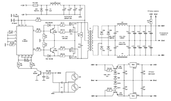 Схема преобразователя напряжения для УМЗЧ